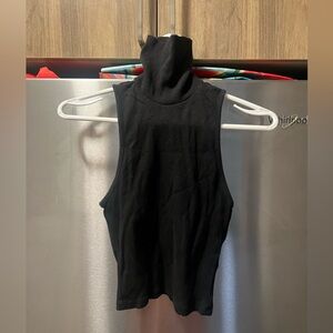 Zara Black High Neck Tank Top